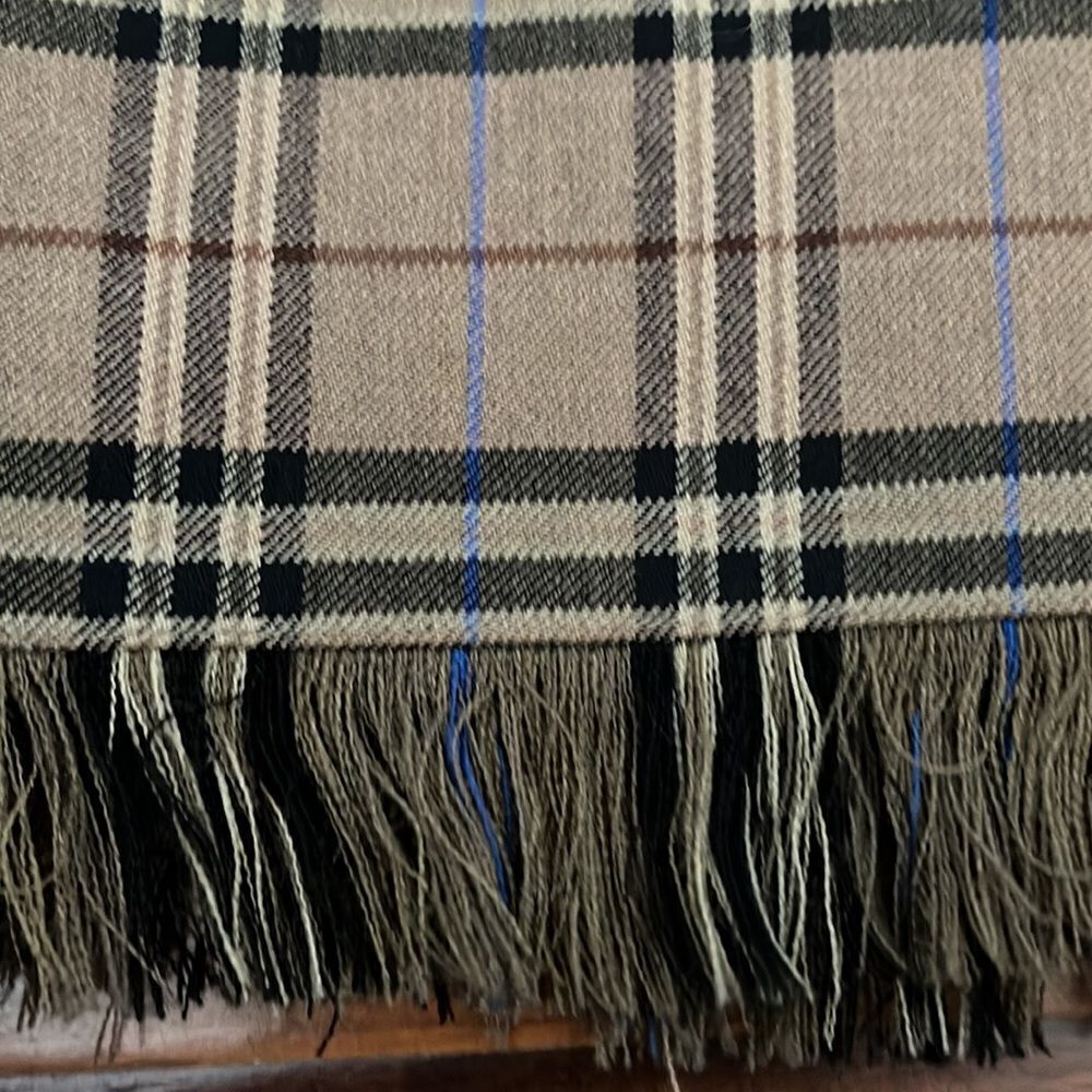Vintage Rafaella Wool Plaid Fringe Skirt Boho Feminine Casual Slit Academia - Picture 6 of 9